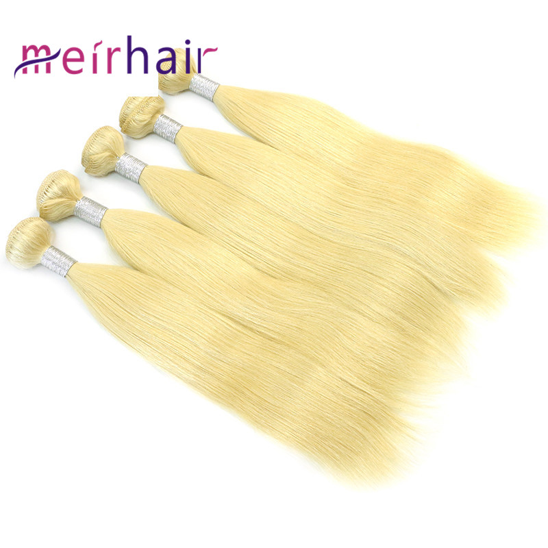 Blonde Color Cambodian Virgin Soft Hair Weft Straight
